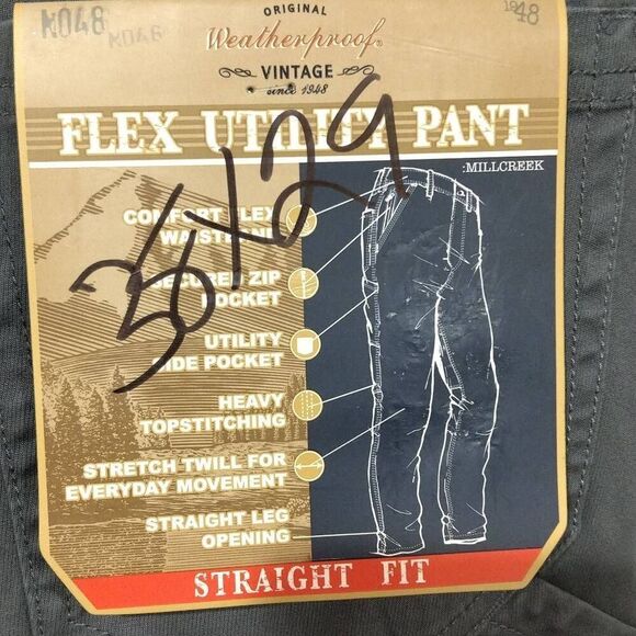 Original Weatherproof Vintage Mens Pants NWT 38x29 Flex Utility Pant - Picture 1 of 12